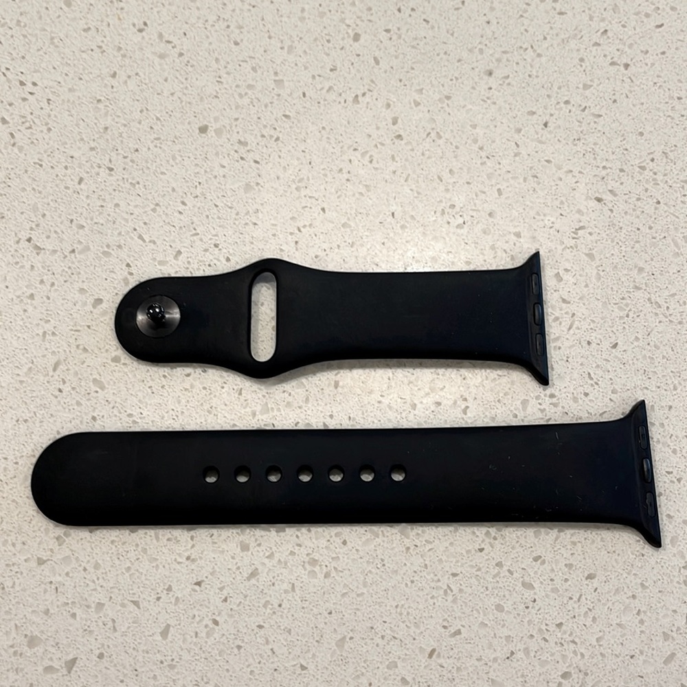 Apple Black Silicone Watchband